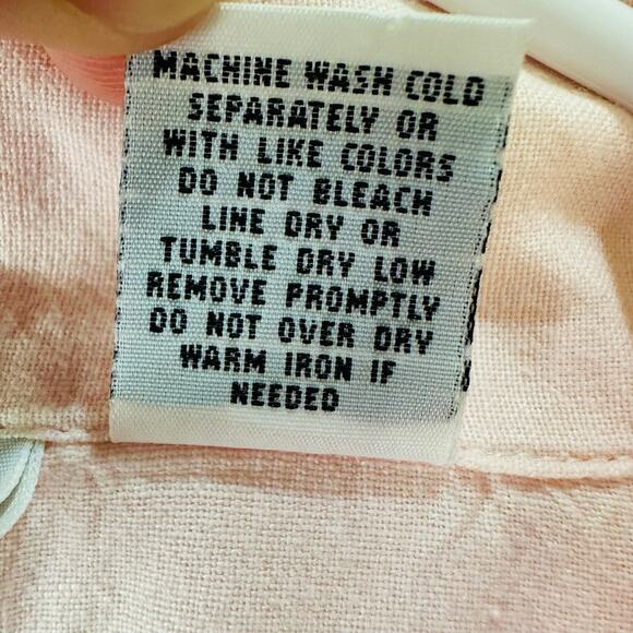 Carolina Colours Plus Light Pink Lace Floral Button Up Collared Top Size 24W - Picture 5 of 6